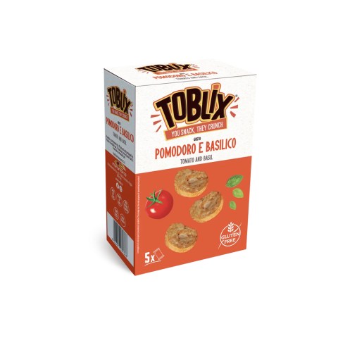 Toblix pomodoro e basilico Moramarco, snack senza glutine