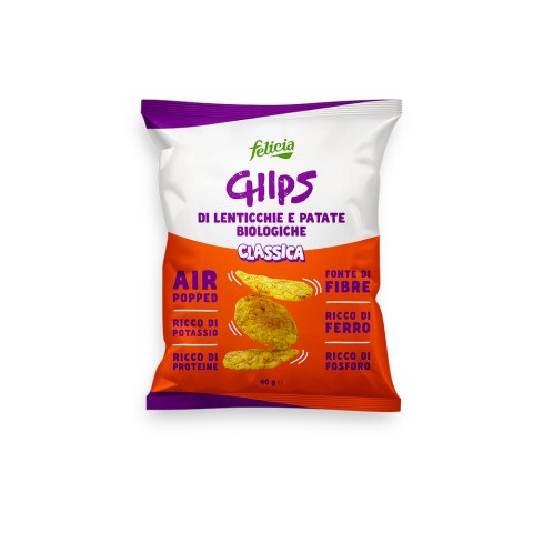 Chips di Lenticchie e Patate Classiche Senza Glutine Felicia