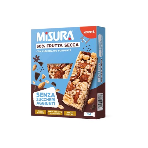 Barretta con mandorle, arachidi e cioccolato Misura - Senza zuccheri aggiunti