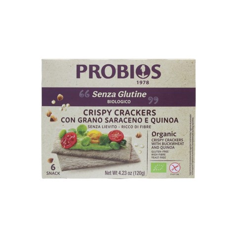 Crispy Crackers Grano Saraceno e Quinoa Probios - Cracker Senza Glutine