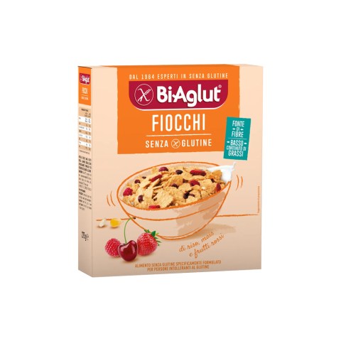 Cereali Senza Glutine Fiocchi con Frutti Rossi Biaglut