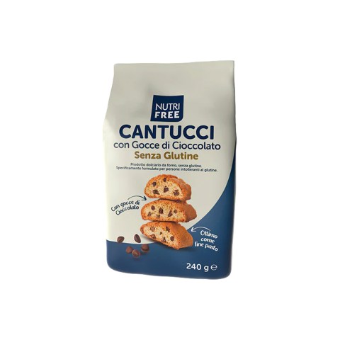 Cantucci con Gocce di Cioccolato Senza Glutine Nutrifree