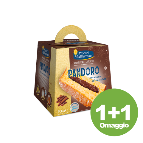 PANDORO CON CREMA CIOCCOLATO SENZA GLUTINE PIACERI MEDITERRANEI