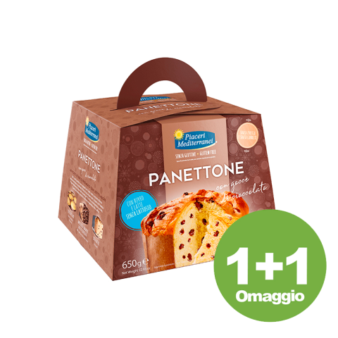 PANETTONE SENZA GLUTINE GOCCE DI CIOCCOLATO PIACERI MEDITERRANEI